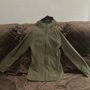 all in motion Green Utility Jacket with Hood and Lightweight Design
